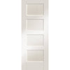 Bespoke Thruslide Shaker 4 Panel 3 Door Wardrobe and Frame Kit - White Primed