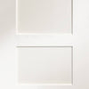 Double Sliding Door & Track - Shaker 4 Panel Doors - White Primed