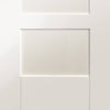 Double Sliding Door & Track - Shaker 4 Panel Doors - White Primed