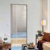 Gogar 8mm Clear Glass - Obscure Printed Design - Single Absolute Pocket Door