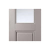 Five Folding Doors & Frame Kit - Arnhem Grey Primed 3+2 - Clear Glass - Unfinished