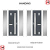 Cottage Style Hansa 3 Composite Front Door Set with Double Side Screen - Hnd Ice Edge Glass - Shown in Slate Grey