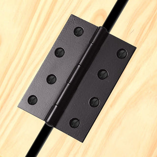 Image: Fixed Pin Hinge Powder Coat Black: HINFP4PCB Antique Hinge