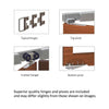 Bespoke Thrufold Pattern 10 1L Oak Glazed Folding 3+3 Door - Prefinished