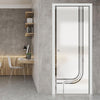 Holburn 8mm Obscure Glass - Clear Printed Design - Single Evokit Glass Pocket Door