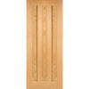 Saturn Tubular Stainless Steel Sliding Track & Idaho 3 Panel Oak Door - Unfinished