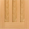 Double Sliding Door & Track - Idaho 3 Panel Oak Doors - Unfinished