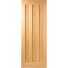 Single Sliding Door & Track - Idaho 3 Panel Oak Door - Unfinished