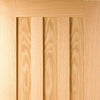 Single Sliding Door & Track - Idaho 3 Panel Oak Door - Unfinished