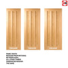 Single Sliding Door & Wall Track - Idaho 3 Panel Oak Door - Prefinished