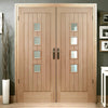 Bespoke Contemporary Suffolk Oak 4L Glazed Door Pair