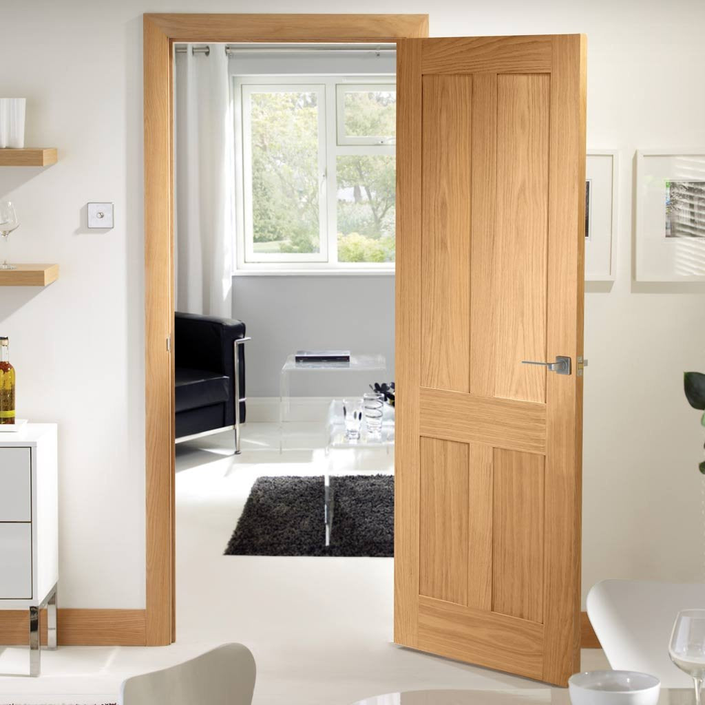 Fire Rated Victorian Shaker Oak Door - 1/2 Hour Fire Rated