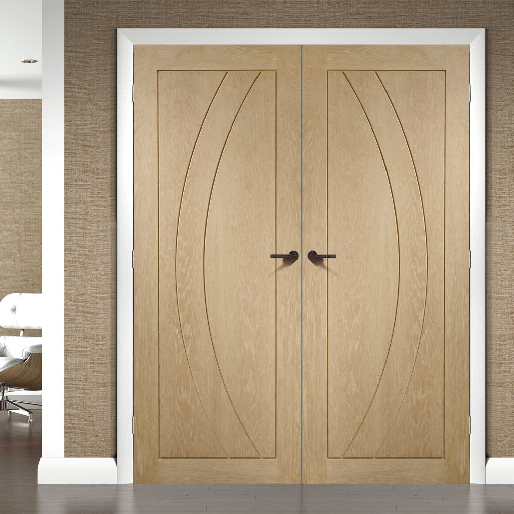 Bespoke Salerno Oak Flush Door Pair