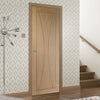 Bespoke oak flush modern door