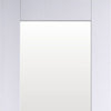 Three Sliding Doors and Frame Kit - Pattern 10 1 Pane Door - Clear Glass - White Primed