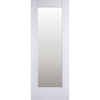 Three Sliding Doors and Frame Kit - Pattern 10 1 Pane Door - Clear Glass - White Primed