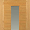 Three Sliding Doors and Frame Kit - Ostria Flush Oak Door - Clear Glass - Prefinished