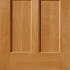 Double Sliding Door & Track - Churnet Oak Doors - Leaded Clear glass