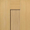 Double Sliding Door & Wall Track - Axis Oak Shaker Doors - Prefinished