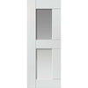 Three Sliding Doors and Frame Kit - Eccentro White Primed Door - Clear Glass