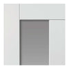 Two Sliding Doors and Frame Kit - Eccentro White Primed Door - Clear Glass