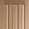 Top Mounted Black Sliding Track & Door - Kilburn 3 Panel Oak Door - Unfinished