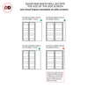 Bespoke Room Divider - Eco-Urban® Metropolitan Door Pair DD6405C - Clear Glass with Full Glass Side - Premium Primed - Colour & Size Options