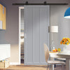 Bespoke Top Mounted Sliding Track & Solid Wood Door - Eco-Urban® Cornwall 3 Panel Door DD6404 - Premium Primed Colour Options