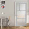 Handmade Eco-Urban Aran 5 Pane Solid Wood Internal Door UK Made DD6432SG Frosted Glass - Eco-Urban® Mist Grey Premium Primed