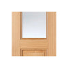 Arnhem 1L/1 Panel Oak Single Evokit Pocket Door Detail - Clear Glass - Prefinished