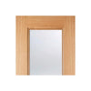 Arnhem 1L/1 Panel Oak Single Evokit Pocket Door Detail - Clear Glass - Prefinished