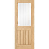 Belize Oak Double Evokit Pocket Doors - Silkscreen Etched Glass - Prefinished