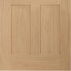 Bespoke Thruslide Malton Oak Shaker 2L Glazed - 3 Sliding Doors and Frame Kit