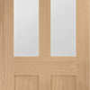 Bespoke Thruslide Malton Oak Shaker 2L Glazed - 3 Sliding Doors and Frame Kit