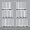 Room Divider - Handmade Eco-Urban® Brooklyn with Two Sides DD6308C - Clear Glass - Premium Primed - Colour & Size Options