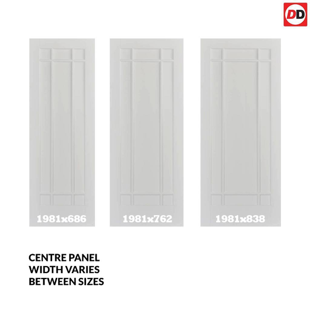 Manhattan 9 Panel Single Evokit Pocket Door - White Primed