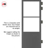 Bespoke Room Divider - Eco-Urban® Berkley Door Pair DD6309F - Frosted Glass with Full Glass Sides - Premium Primed - Colour & Size Options