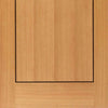 Four Sliding Wardrobe Doors & Frame Kit - Clementine Flush Oak Door - Walnut Inlays - Prefinished