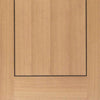 Double Sliding Door & Wall Track - Clementine Flush Oak Doors - Walnut Inlays - Prefinished