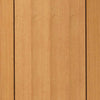 Four Sliding Wardrobe Doors & Frame Kit - Clementine Flush Oak Door - Walnut Inlays - Prefinished