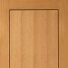 Three Sliding Doors and Frame Kit - Clementine Flush Oak Door - Walnut Inlays - Prefinished