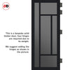 Urban Ultimate® Room Divider Morningside 5 Pane Door Pair DD6437T - Tinted Glass with Full Glass Sides - Colour & Size Options