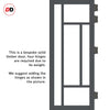 Urban Ultimate® Room Divider Morningside 5 Pane Door Pair DD6437C with Matching Side - Clear Glass - Colour & Height Options