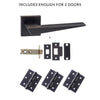 Two Pack Forme Naxos Designer Lever on Minimal Square Rose - Matt Black