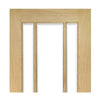 Norwich Oak Absolute Evokit Single Pocket Door Detail - Clear Bevelled Glass - Unfinished