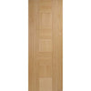 Single Sliding Door & Wall Track - Catalonia Flush Oak Door - Prefinished