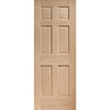 Bespoke Thrufold Colonial Oak 6 Panel Folding 3+3 Door - No Raised Mouldings