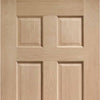 Bespoke Thrufold Colonial Oak 6 Panel Folding 3+3 Door - No Raised Mouldings