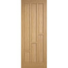 Double Sliding Door & Wall Track - Coventry Contemporary Oak Panel Doors - Unfinished