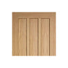 Double Sliding Door & Wall Track - Coventry Contemporary Oak Panel Doors - Unfinished